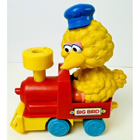 Big Bird's Wind Up Train 1989 Vintage Sesame Street Bert Cookie Monster Illco - Picture 5 of 16